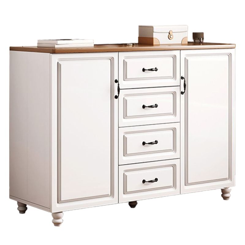American Traditional Combo Dresser Wood Storage Chest with Drawers for Bedroom