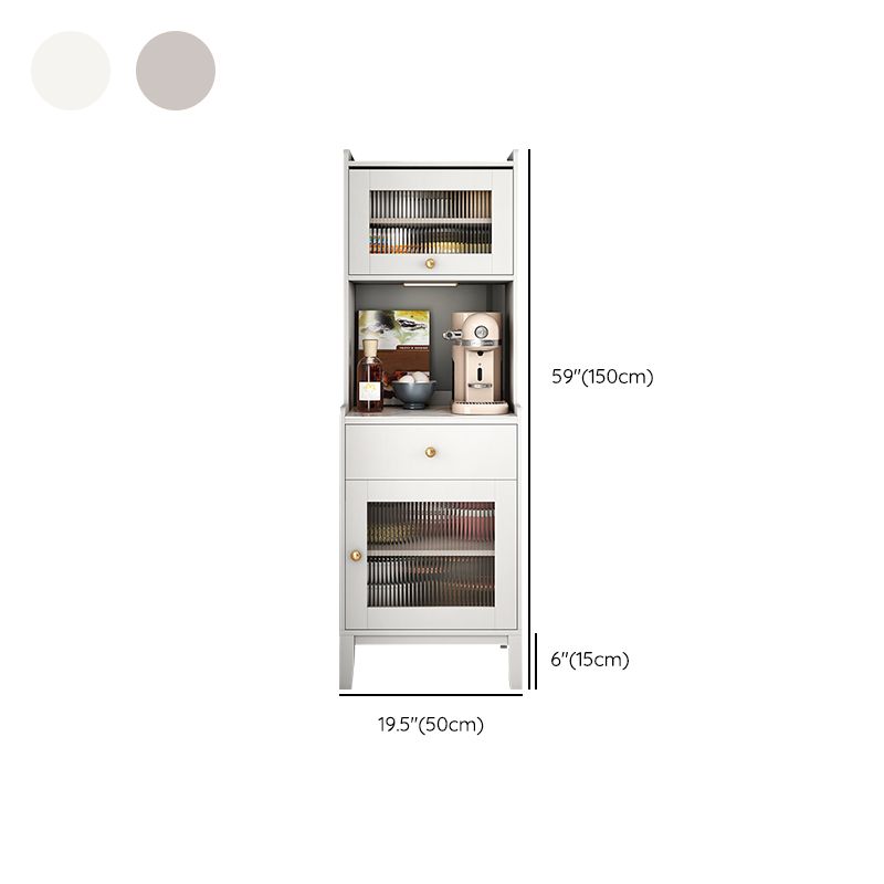 Glam Style Buffet Sideboard Stone Sideboard Table with Cabinet