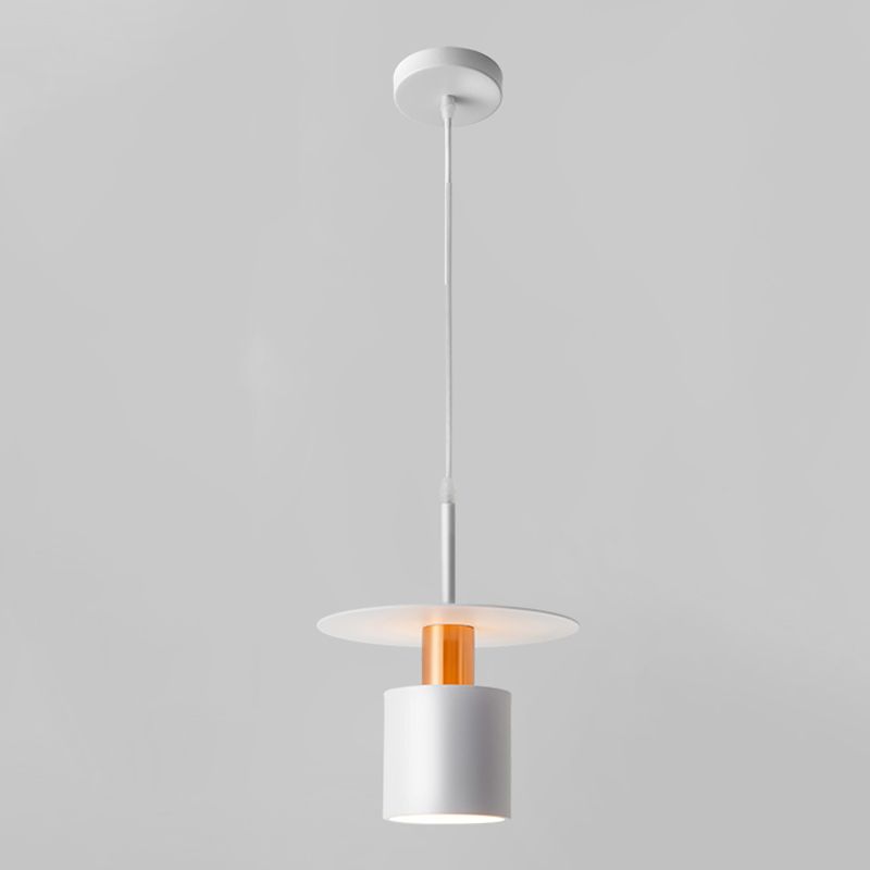 Lampe suspendue à la teinte en métal simple luminaire pendentif pour salle à manger du salon