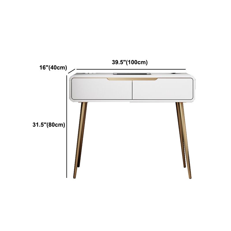 Glam Make-up Vanity with Drawer in Grey/white/pink for Bedroom