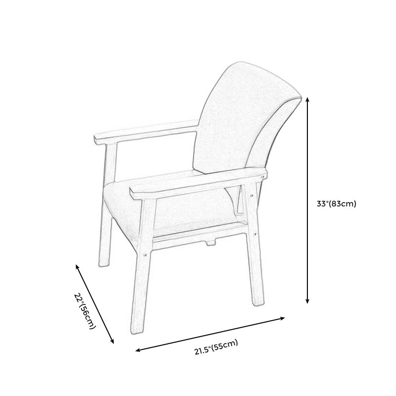 Linen Chair 22" L x 21.6" W x 32.6" H Arms Included Chair for Living Room