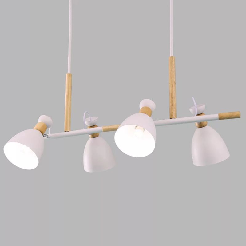 Modern Style Linear Shape Island Lights Metal 4 Lights Pendant Light for Living Room