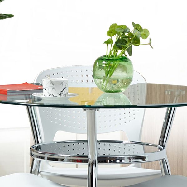 Table de salle à manger ronde contemporaine avec 3 jambes pour salle à manger