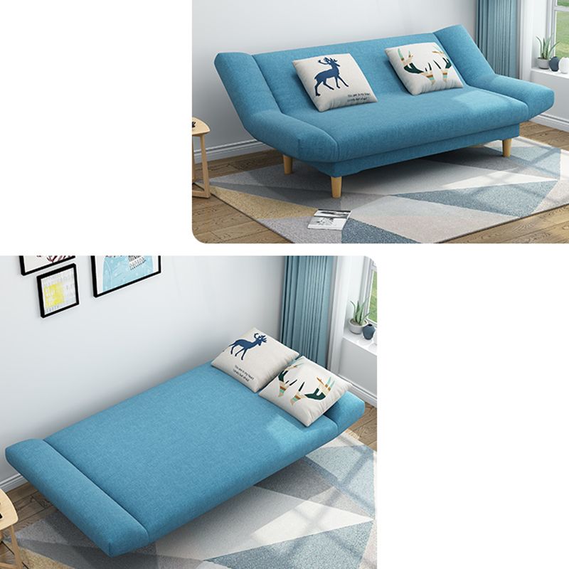 Modern 29.52" H Cotton Blend Armless Convertible Sleeper Sofa