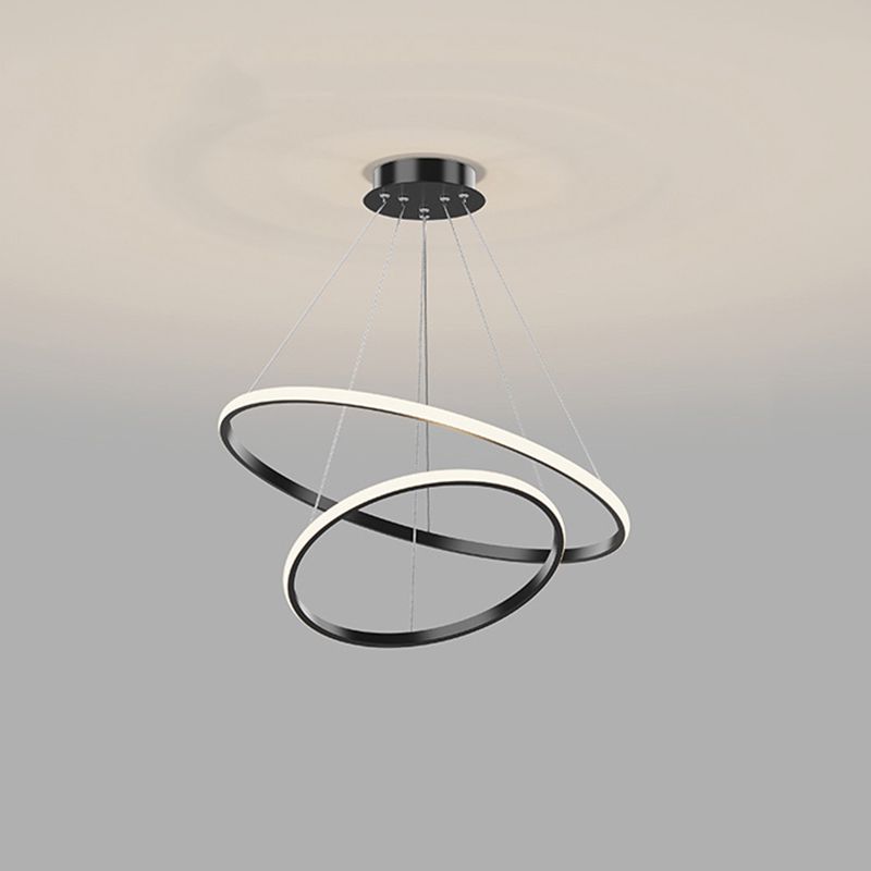 Luci del lampadario moderne a più anelli lampadario il lampadario in metallo