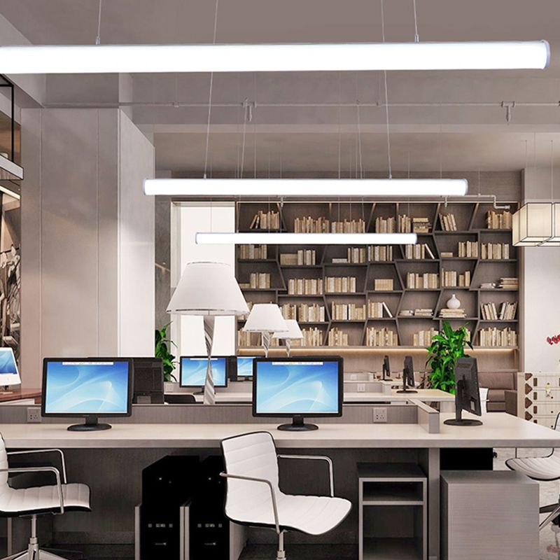 Metal Island Leuchte Einfacher Stil 1-Licht-lineare Hanglampe mit Acrylschatten