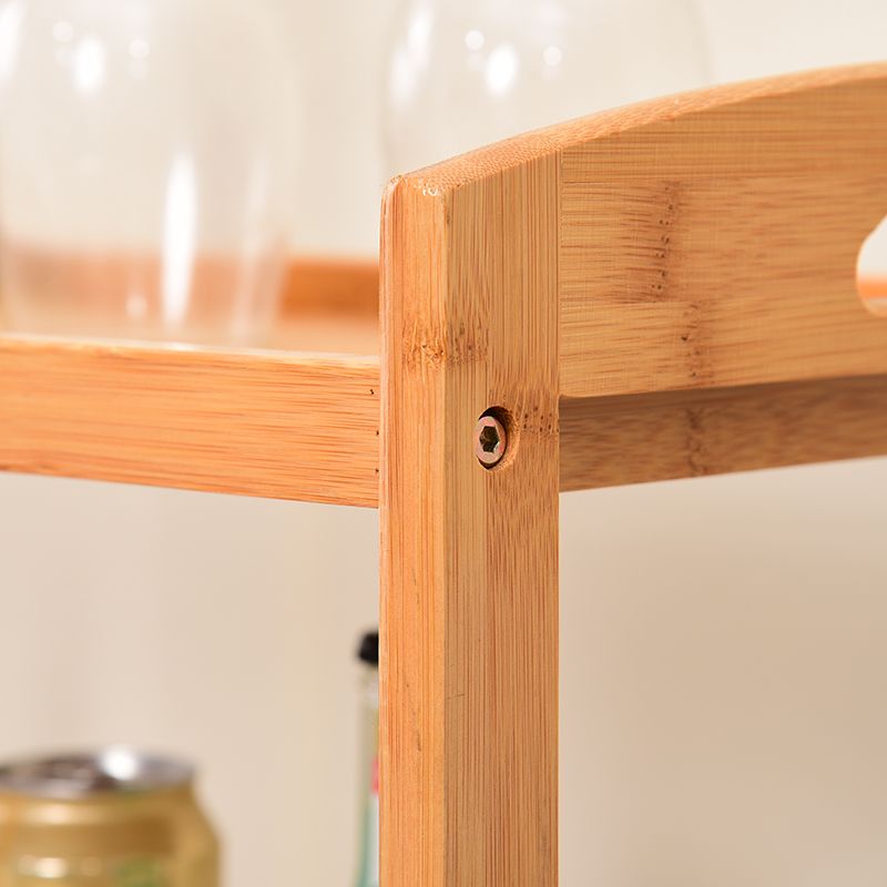 Open Storage Kitchen Trolley Home Dining Manufactured Wood Kitchen Trolley