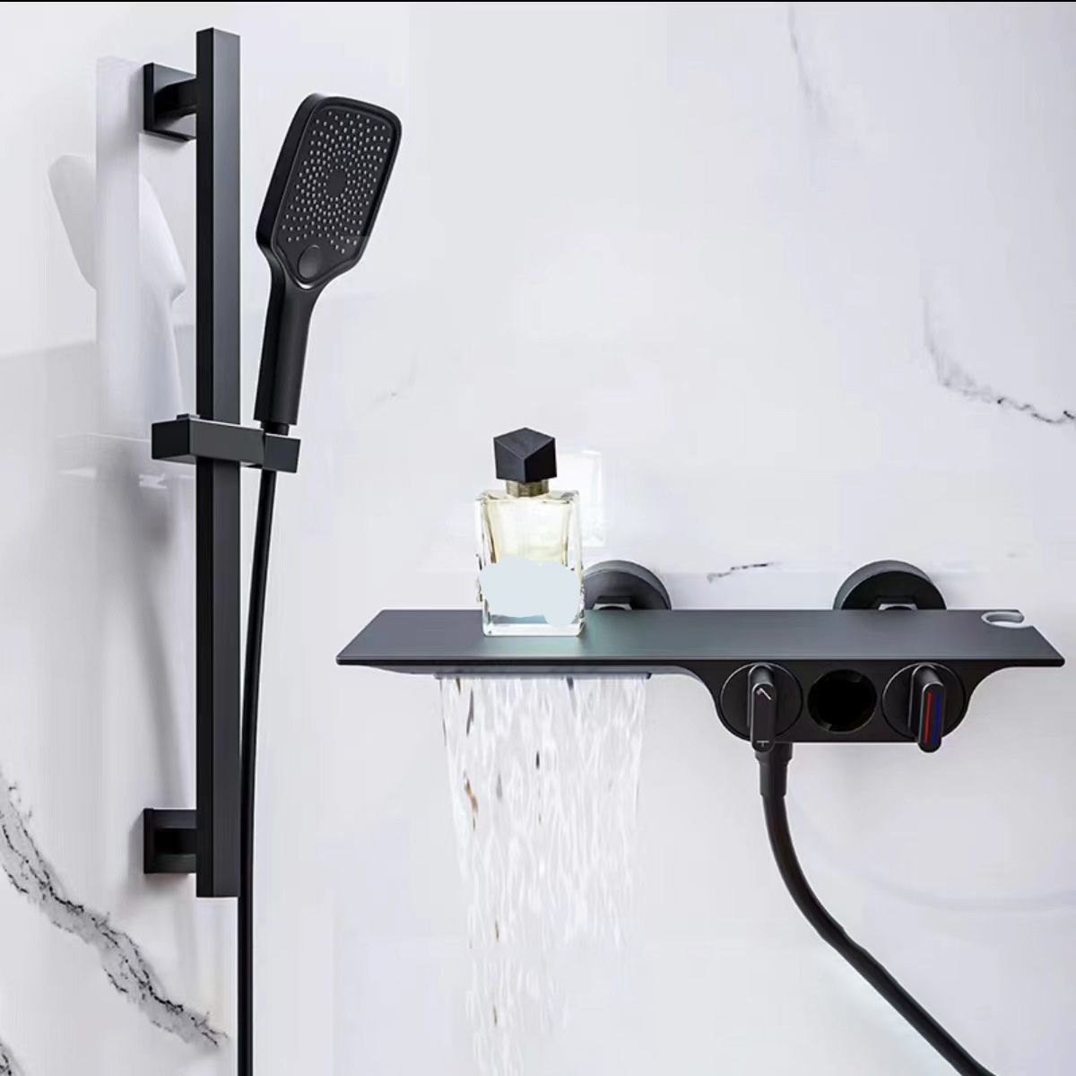 Modern Faucets Copper 2-Handle and 4-Hole Wall Mounted Bath Faucet Trim
