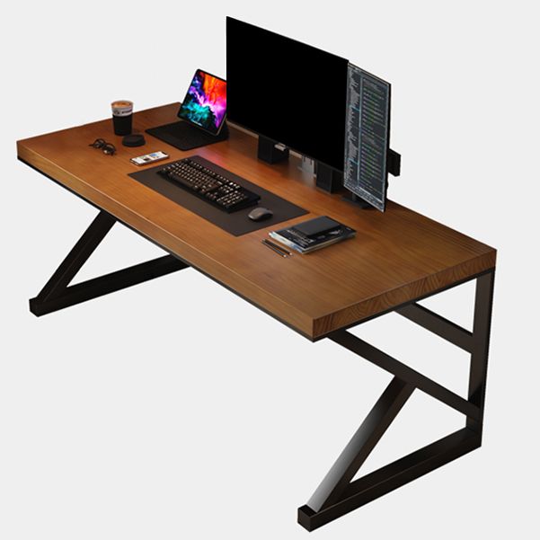 Contemporary Solid Wood Writing Desk Rectangular Laptop Table