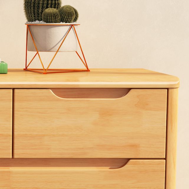 Rubberwood 15.4" D Accent Chest Drawers Included Storage Cabinet