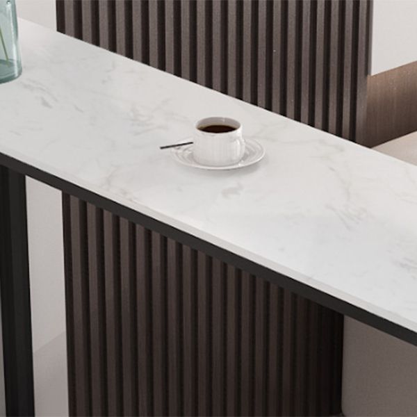 Contemporary Rectangle Bar Table Set 1/3/5 Pcs Iron Frame Bar Table and Stools