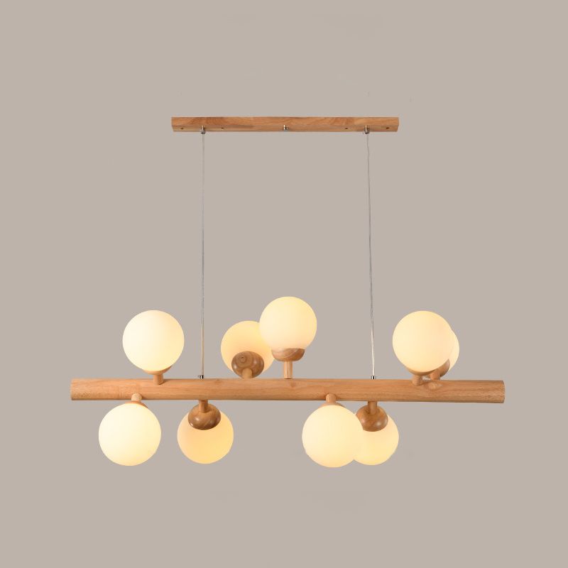 Modern Kitchen Island Lighting Globe Island Lighting Fixtures Wood Island Lamps in Brown