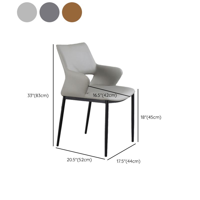 Open Back Dining Chair Contemporary Indoor Dining Side Chair
