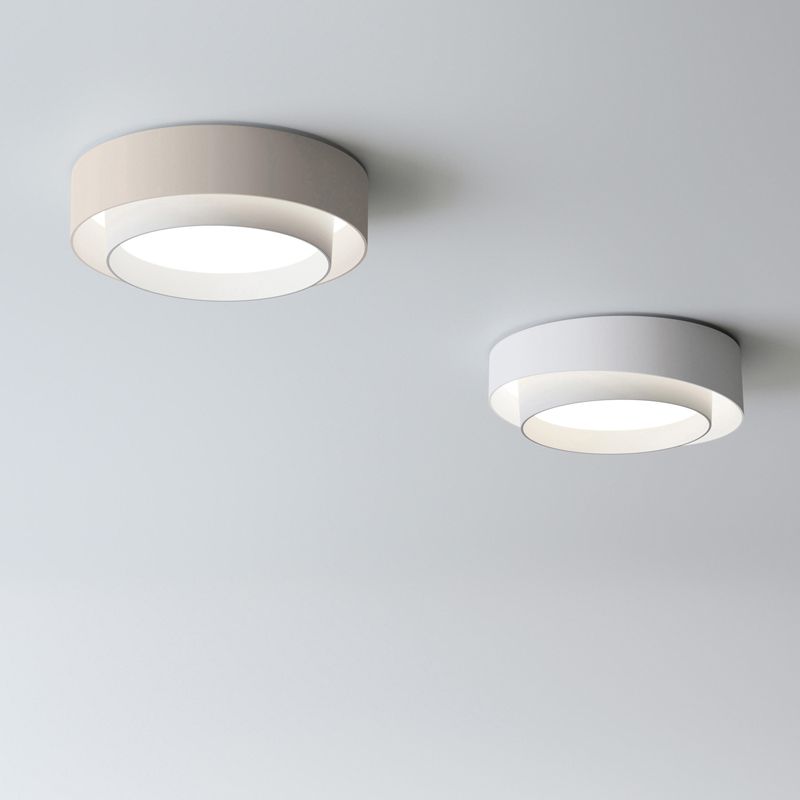 Moderne eenvoud Indoor LED inbouw ijzeren ronde plafondlamp met acryl kap