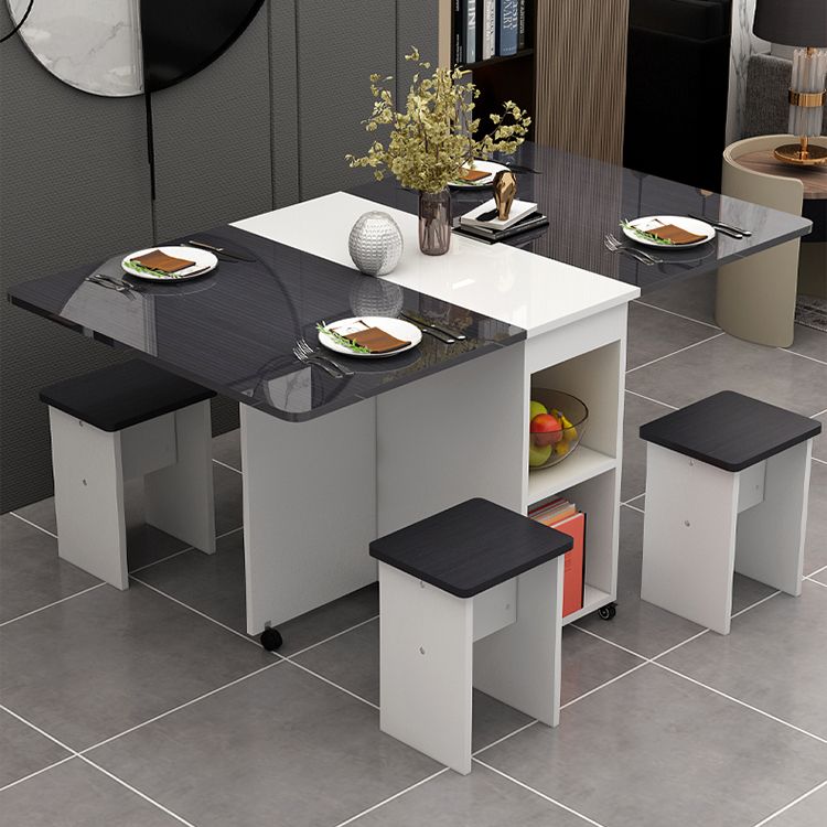 Table à manger de style milieu du siècle rectangle en bois à la maison Utilisation de table à manger