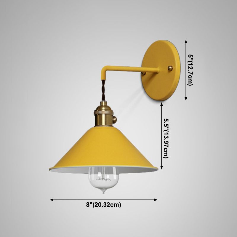 Iluminación de apliques de pared cónica 1 1 cabezal de luz montada en la pared de la pared.