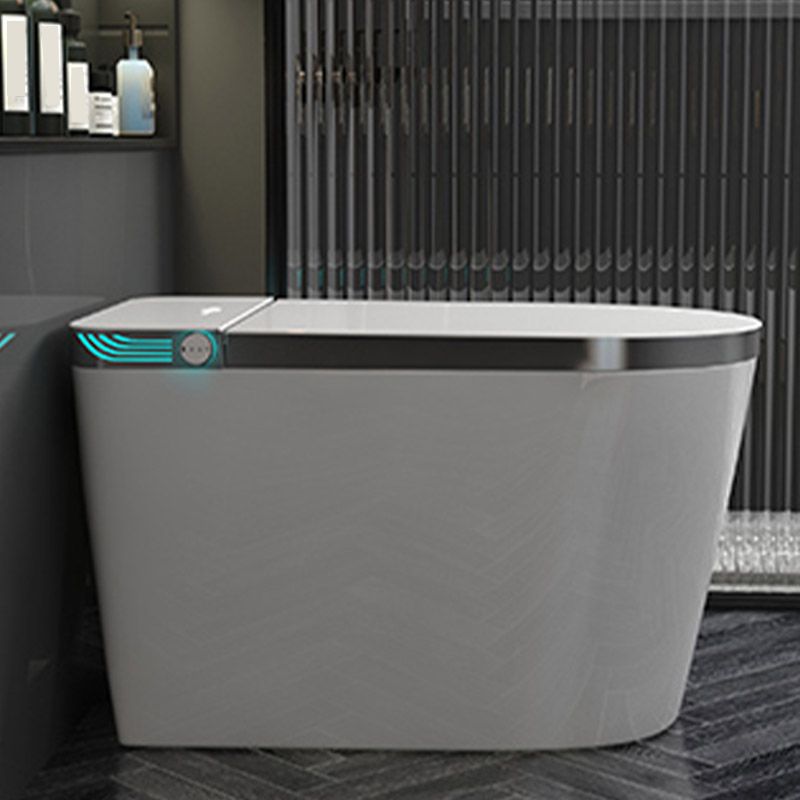 Modern 1-Piece Toilet Bowl Floor Mounted Urine Toilet with Slow Close Seat for Washroom