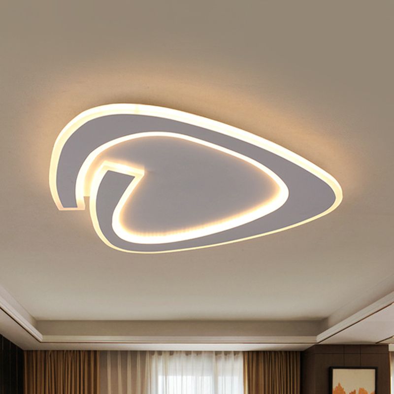 19,5 "/23.5" W Triangolo Acrilico Lampada Lampada Minimalista LED Grigio Flush Lighting in Warm / White Light
