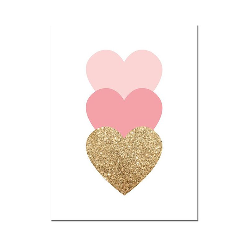 Abstract Pattern Canvas Print Pastel Color Kids Style Wall Art Decor for Drawing Room