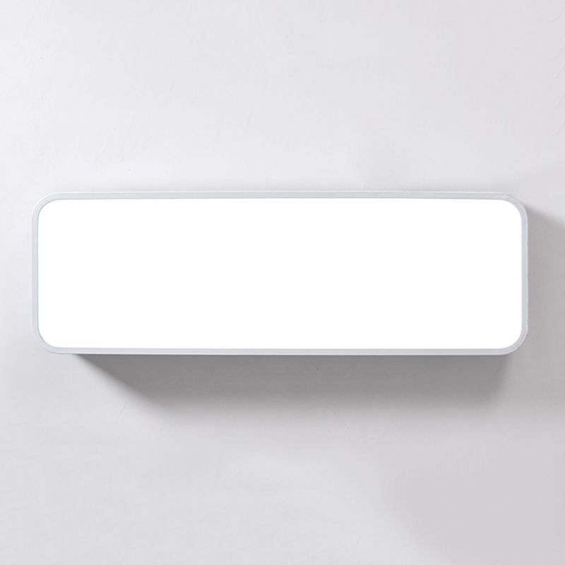 1-Light LED Flush Light Modern Aluminum Rectangular Ceiling Light Fixture