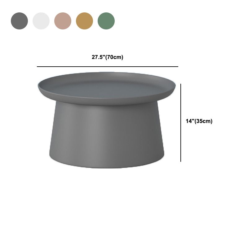 Modern Style Round Acrylic/wood Table with One Foot Base Coffee Table