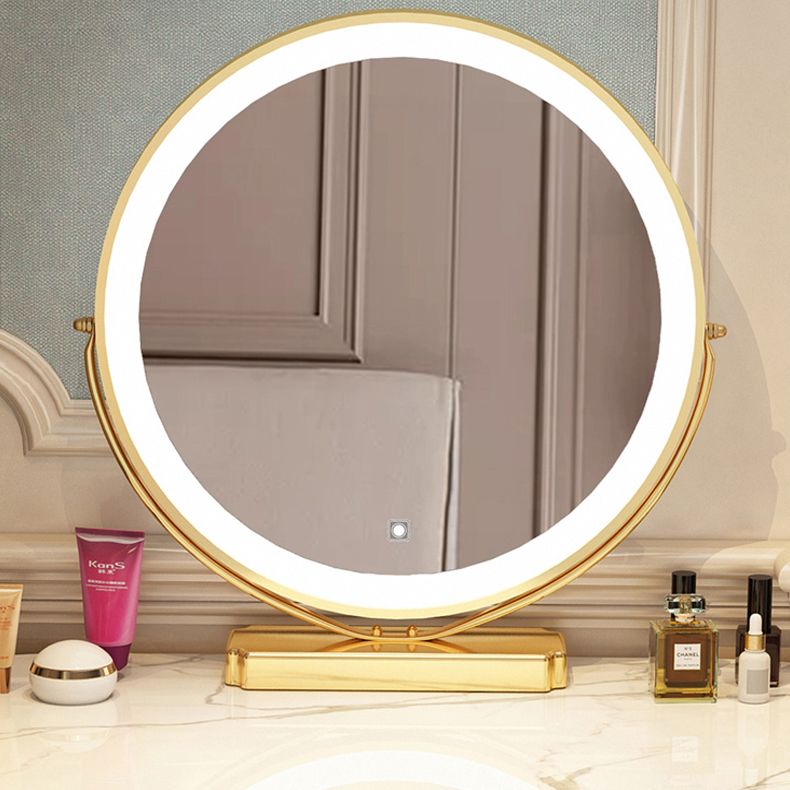 Solid Wood Makeup Vanity Desk Lighted Mirror Makeup Vanity Set