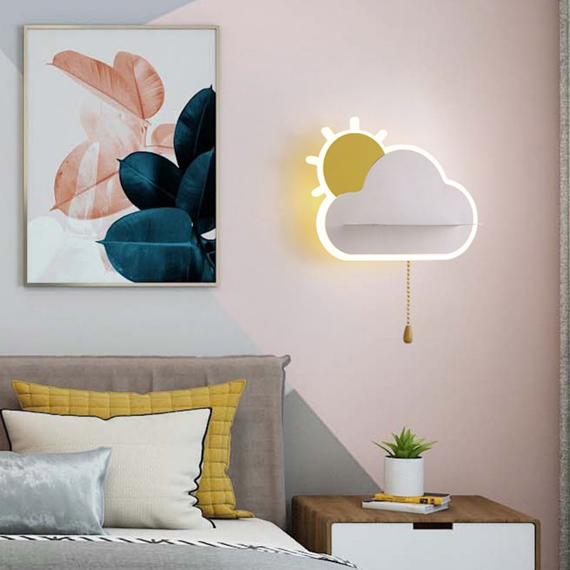 Nordic Style Wall Mount Light Cloud Shape Wall Lamp for Children's Room