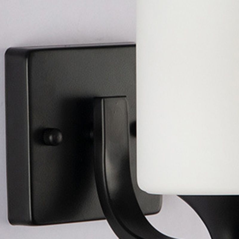 Modern Style Cylinder Shape Wall Light Glass Sconces for Bedroom