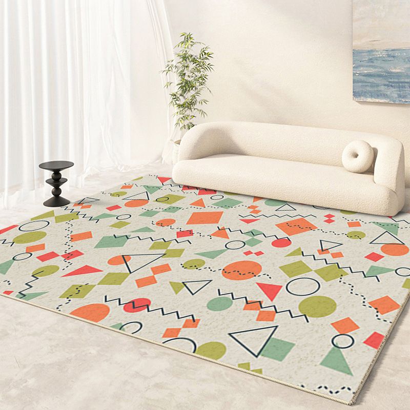 Purple Simple Rug Polyester Color Piece Rug Stain Resistant Rug for Home Decor