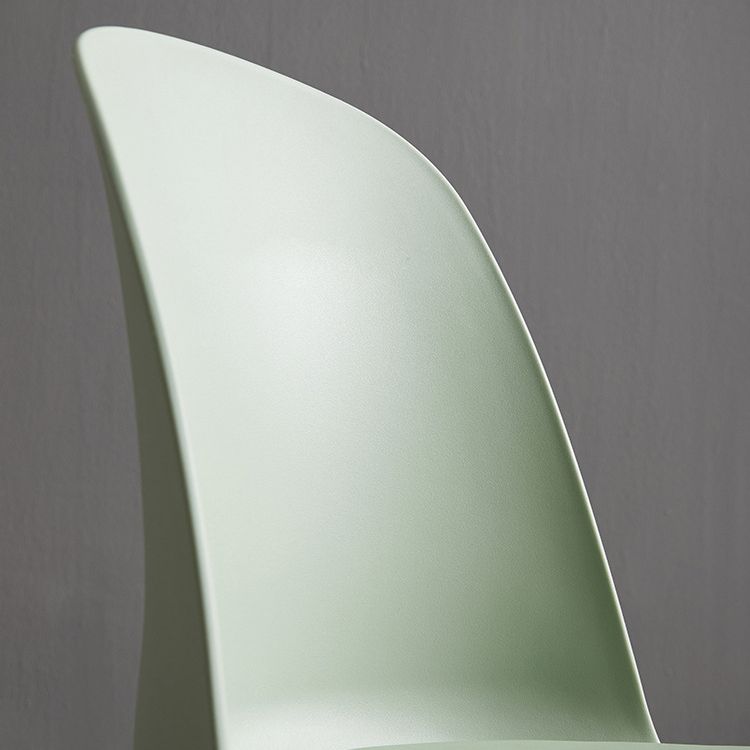 Modern Dining Chair Armless Dining Chair with Plastic Legs for Kitchen