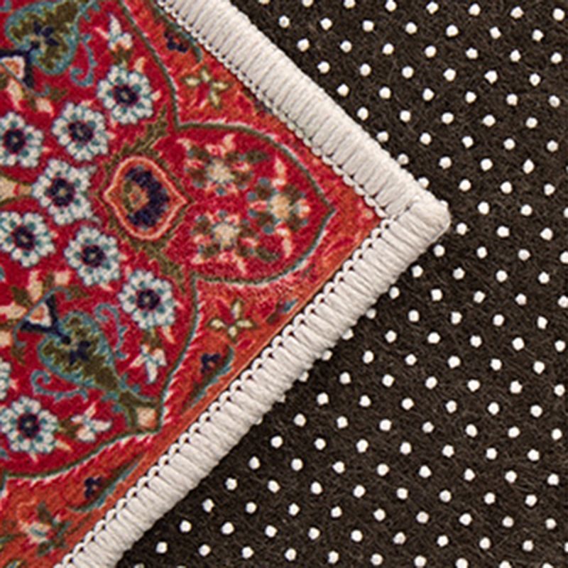 Dark Brown Carpet Polyester Graphic Carpet Washable Carpet for Drawing Room