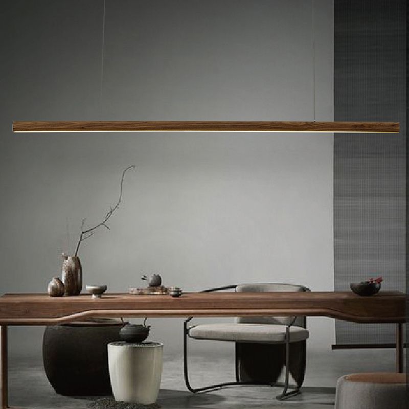 1 Light Linear Island Lighting Fixtures Contemporary Wood Island Light Fixtures