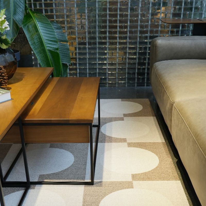 20" X 20" Carpet Tile Geometric Print Level Cut and Loop Non-Skid Living Room Carpet Tile