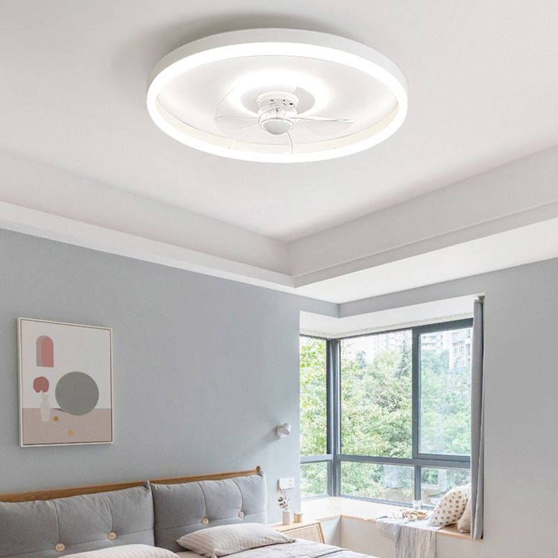 2 Light Ceiling Fan Light Modern Style Metal Ceiling Fan Light for Dining Room