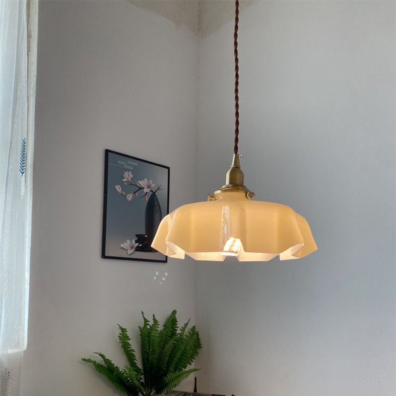 1 Light Flower Adeping Adept Freeds Impones Vintage Glass Affermazione per il ristorante