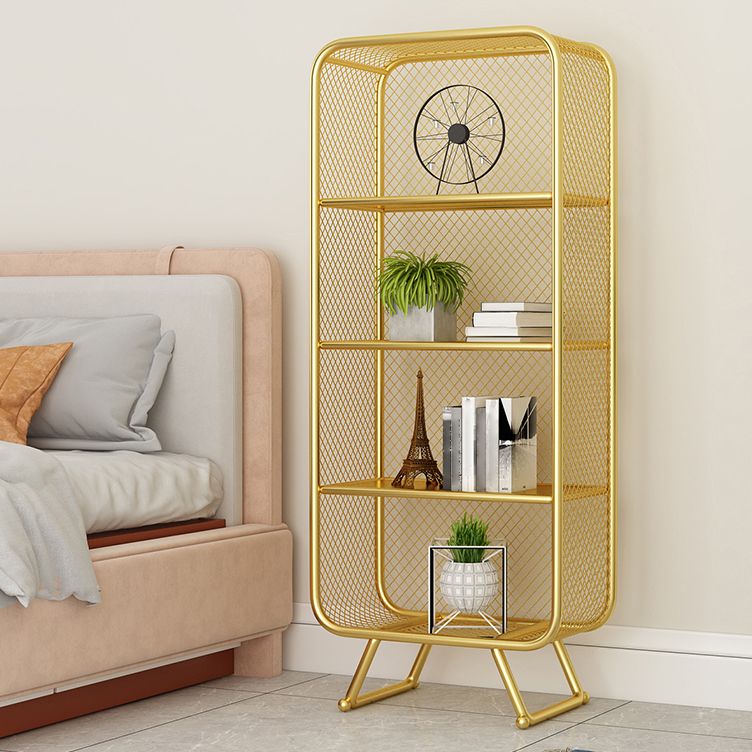 Modern Closed Bookshelf Metal Standard Bookcase With Rectangular Shelves