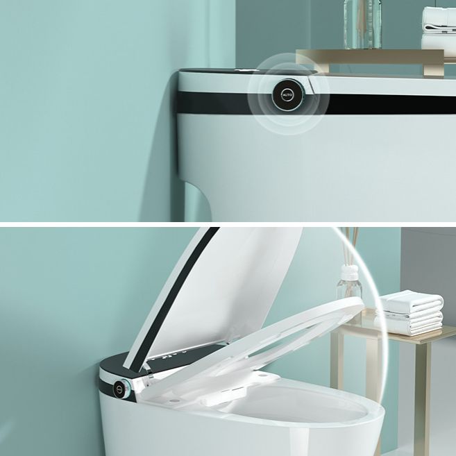 Modern Elong Toilet Bowl Siphon Floor Mount Toilet with Seat for Bathroom