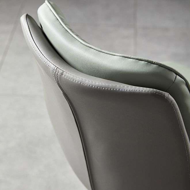 Silla de comedor de metal de estilo contemporáneo, silla lateral sin brazos para cocina