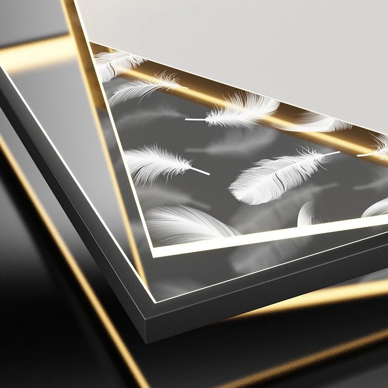 Plafonnier encastré géométrique minimaliste moderne luminaire encastré en verre