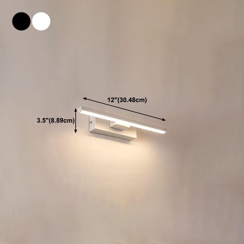 Contemporary Metal Wall Light Strip Rotatable LED Wall Sconce for Living Room