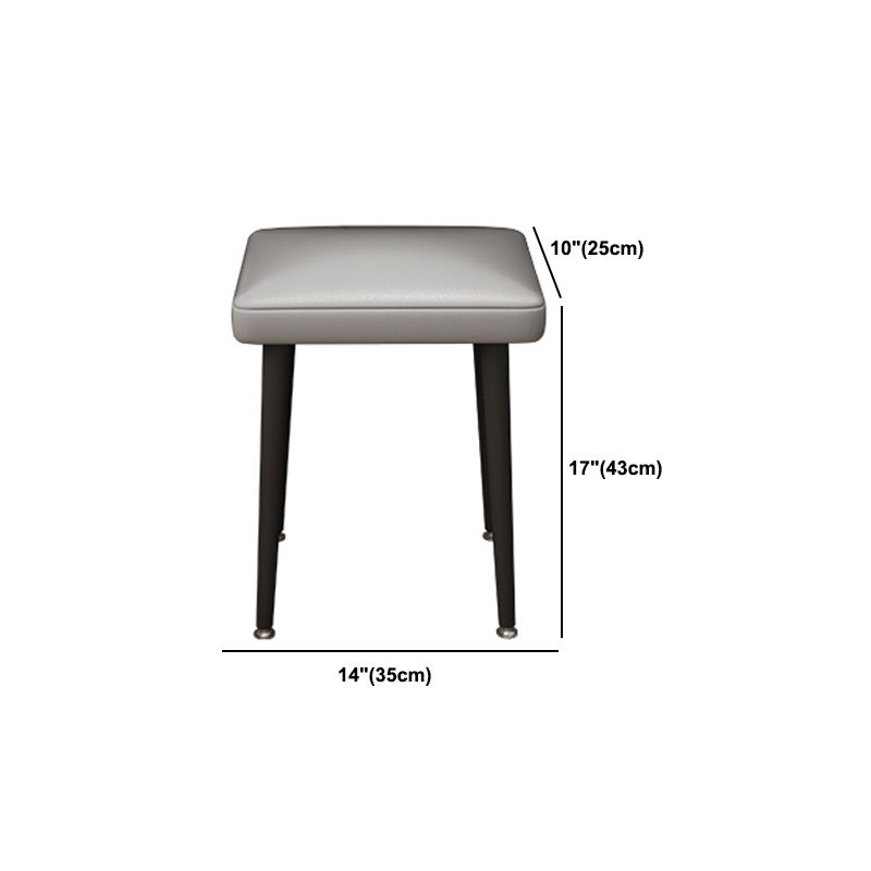 Modern Glass Top Makeup Vanity Table in Gray with Storage Drawers