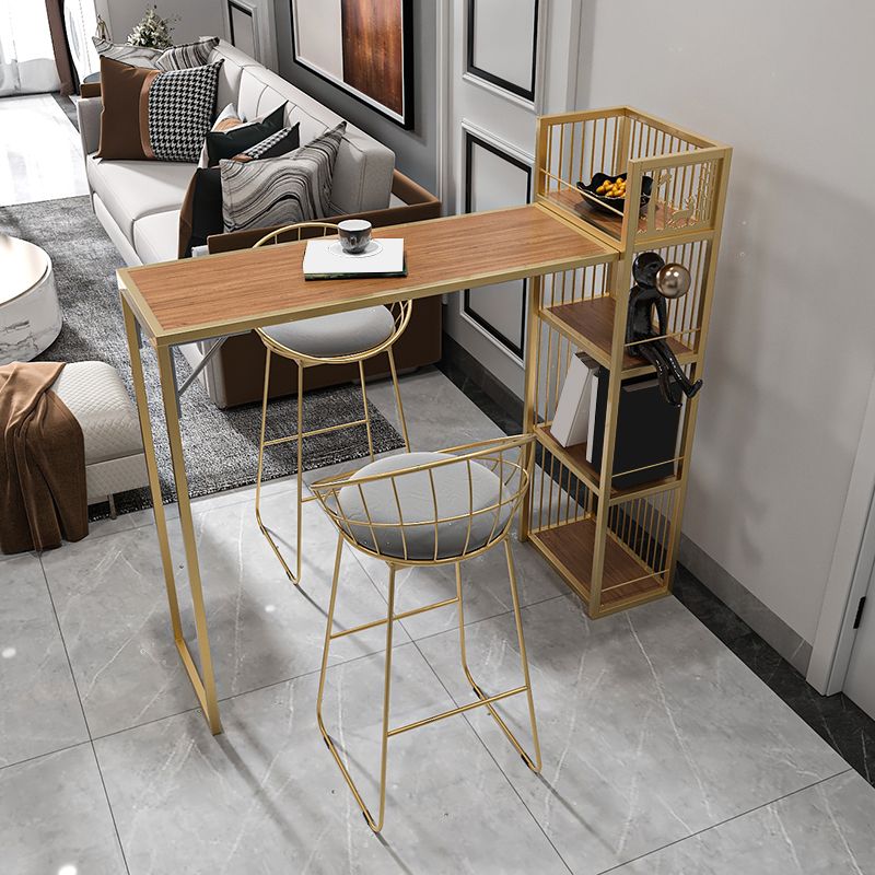 Contemporary Style Bar Height Table Rectangle Folding Bistro Bar Desk