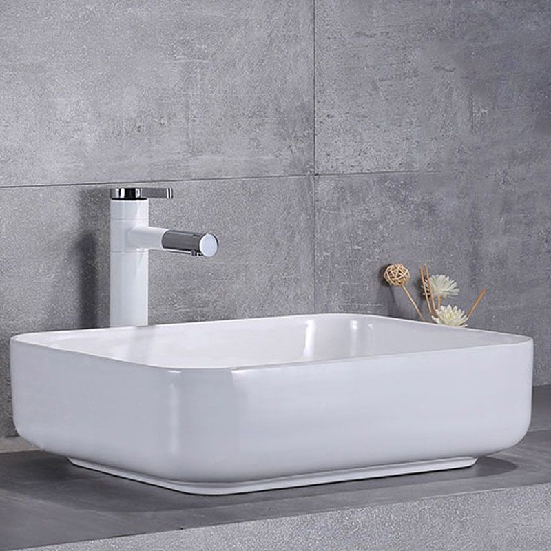 Porcelain Bathroom Sink Contemporary Simple Vessel Bathroom Sink