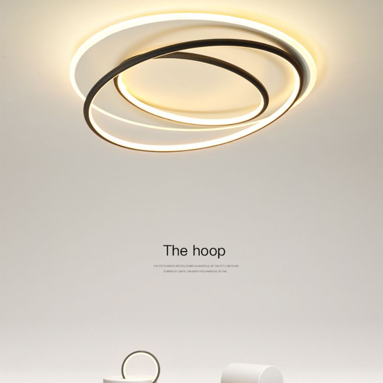 Style simple anneau encastré lampe métallique chambre plafond encastré lumière LED
