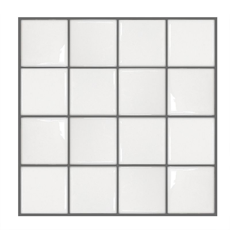 Stain Resistant Peel & Stick Tile Square Mosaic Tile for Kitchen and Bathroom Backsplash