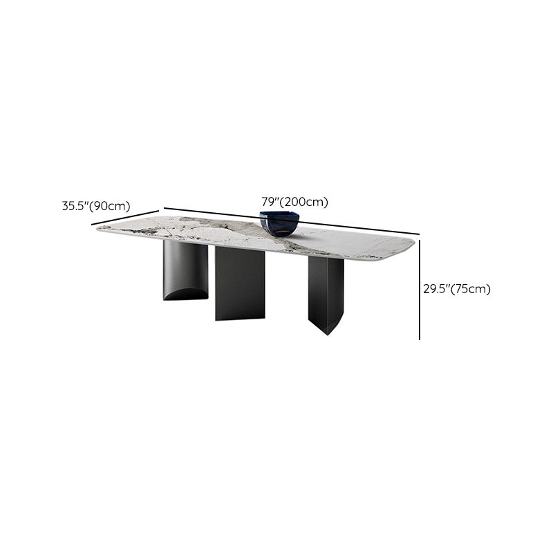 Silver Base Dinner Room Kitchen Table Contemporary Dining Table