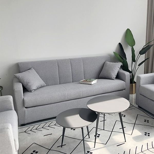 Living Room Contemporary Biscuit Back Square Arm Stationary Sofa