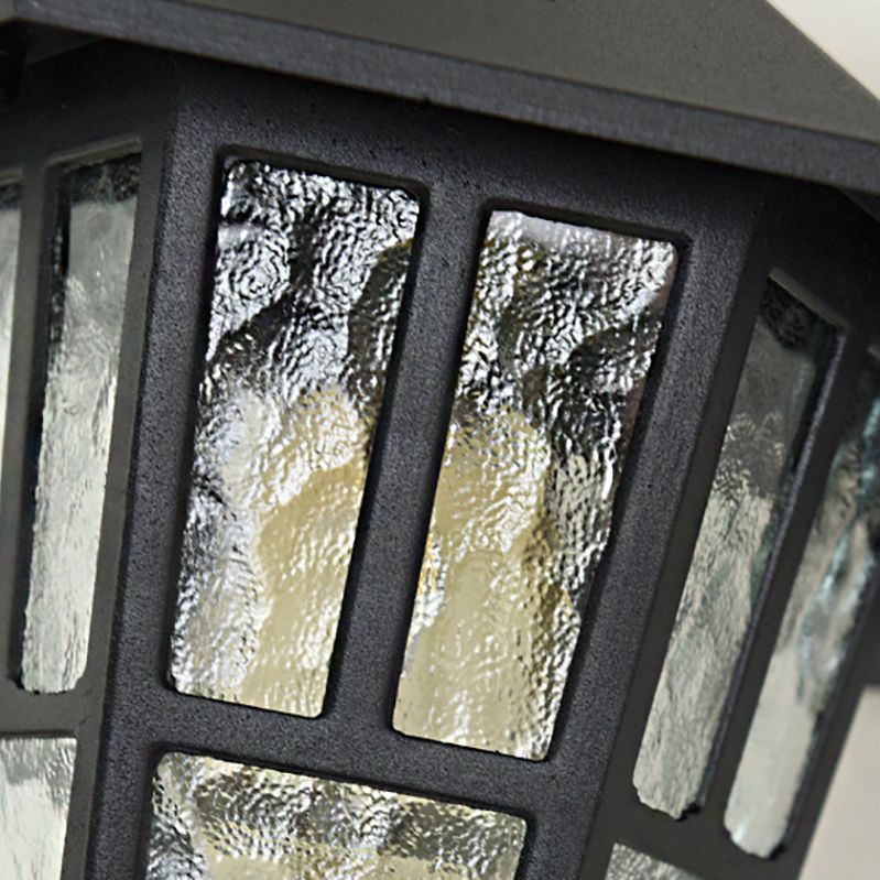Retro Style Glass Wall Light Geometric Single Light Wall Sconce for Outdoors