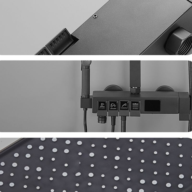 Contemporary Brass Shower Set Wall Mounted Shower System for Bathroom