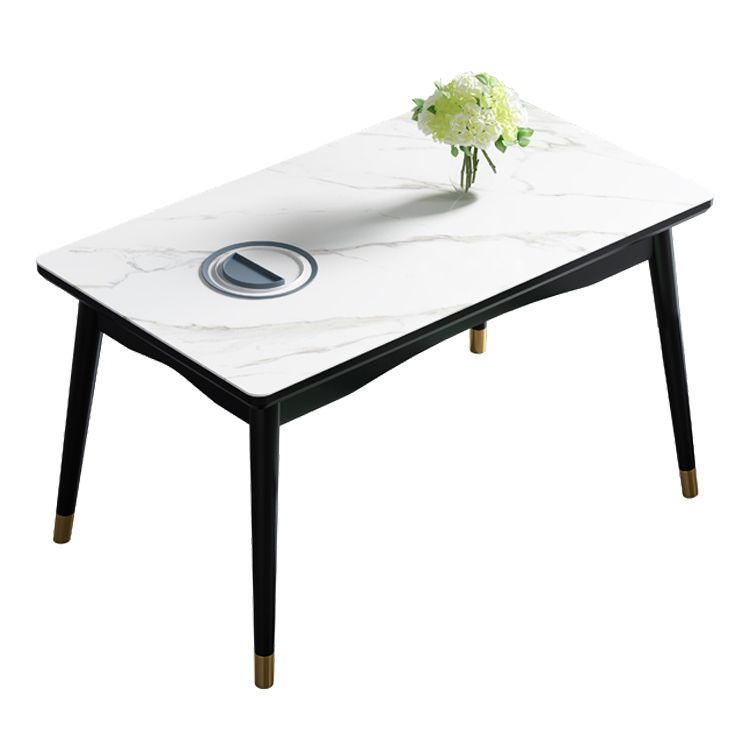Mesa de comedor estándar superior de piedra sinterizada industrial Mesa de comedor rectangular para cocina